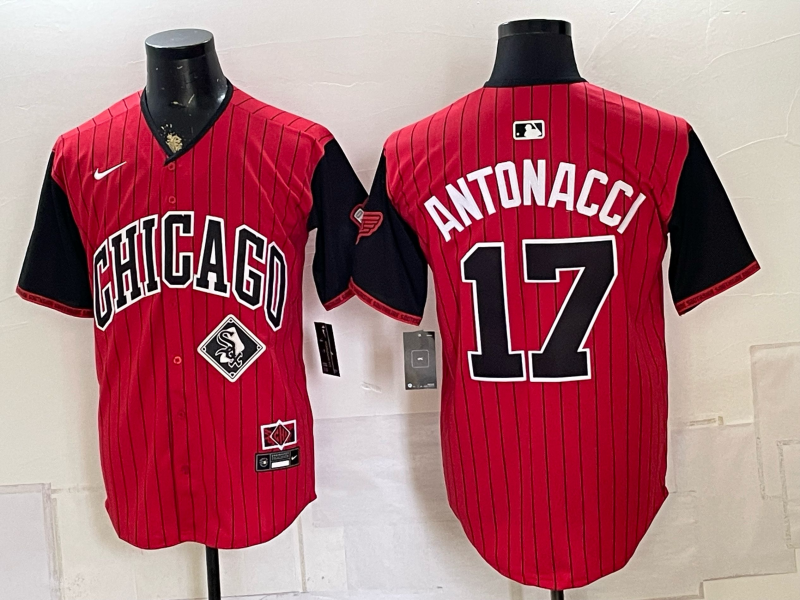 Men 2026 Chicago White Sox #17 Antonacci red Game Nike MLB Jersey 080808->boston red sox->MLB Jersey